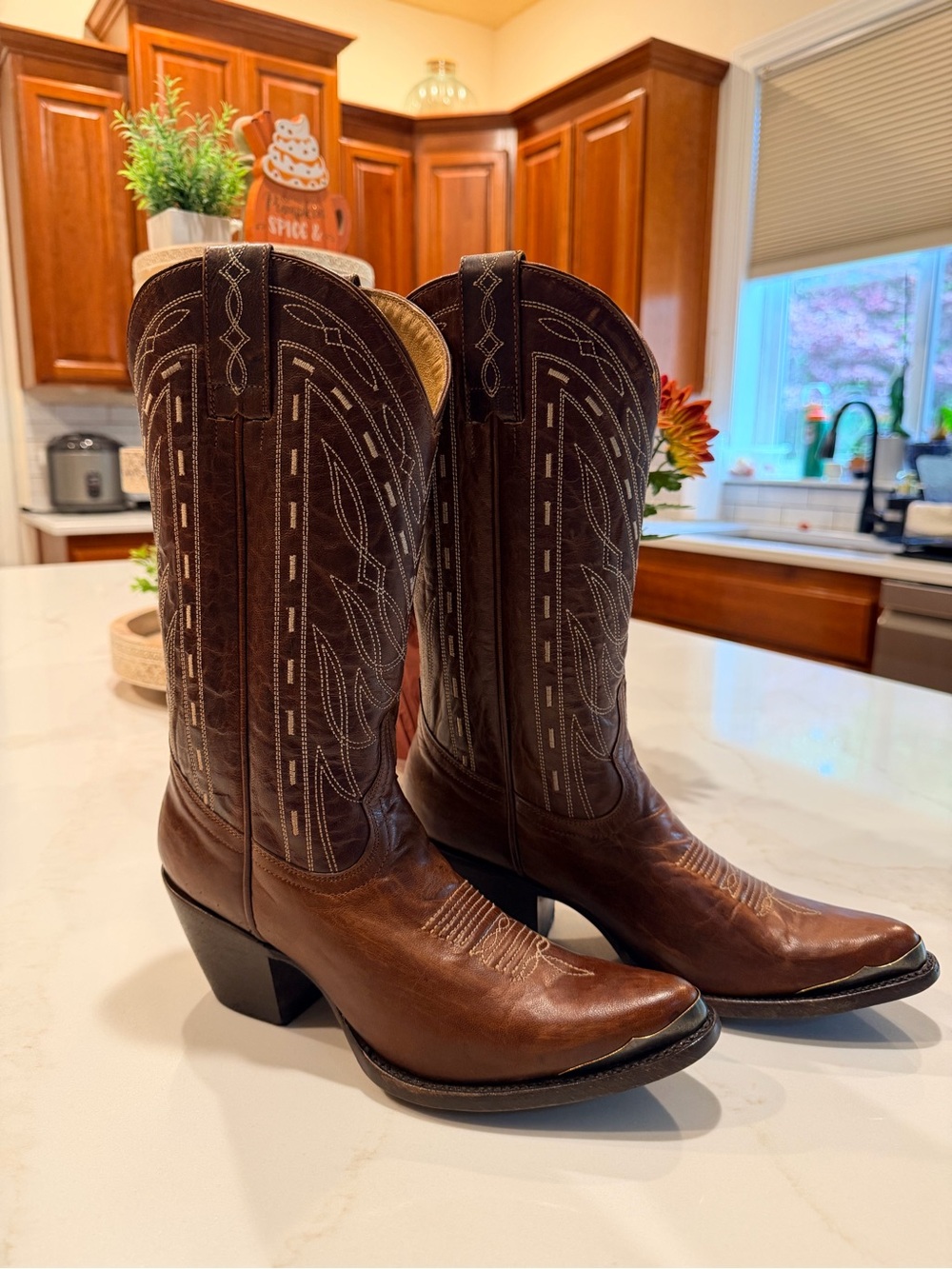 New Women’s Idyllwind Retrorock Brown Leather Western Heeled Boots Size 8